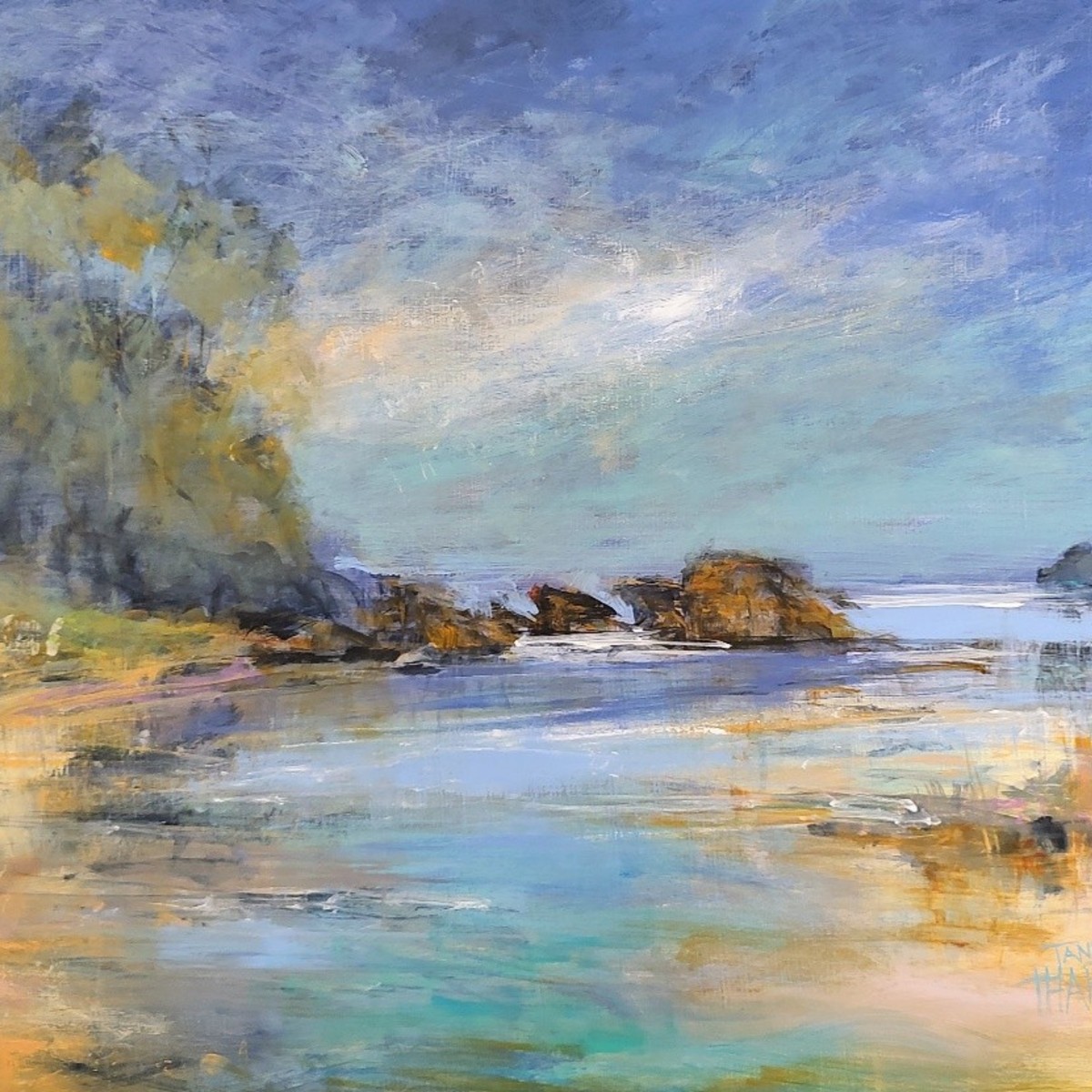 Image Artwork by Jane Ihara titled Candalagan Creek.