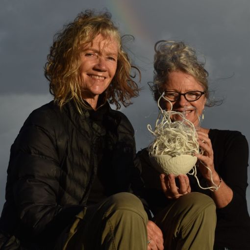 Artists Bernadette Davis and Jo Victoria