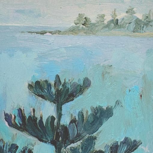 Artwork by Deb Johansen titled #41 Smoke amongst the needles