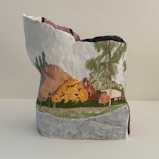 Painted ceramic vessel.
