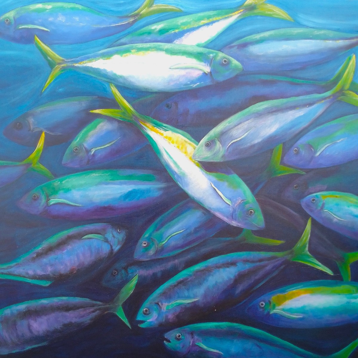 Image Artwork by Astrid vanDrie Muller titled Fish School.