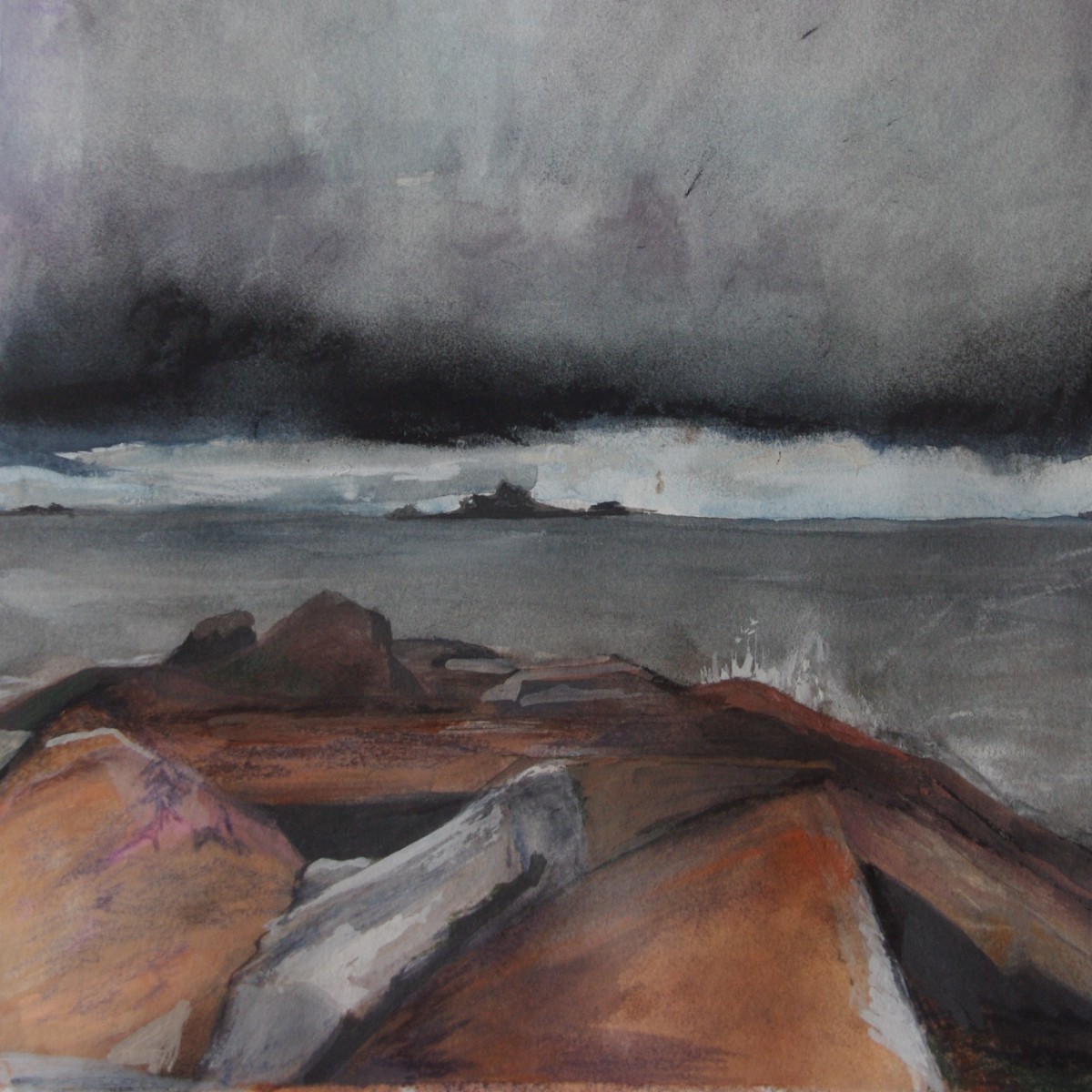 Image Batemans Bay_Yangary_2025. Watercolour. Size 52 x 43cm