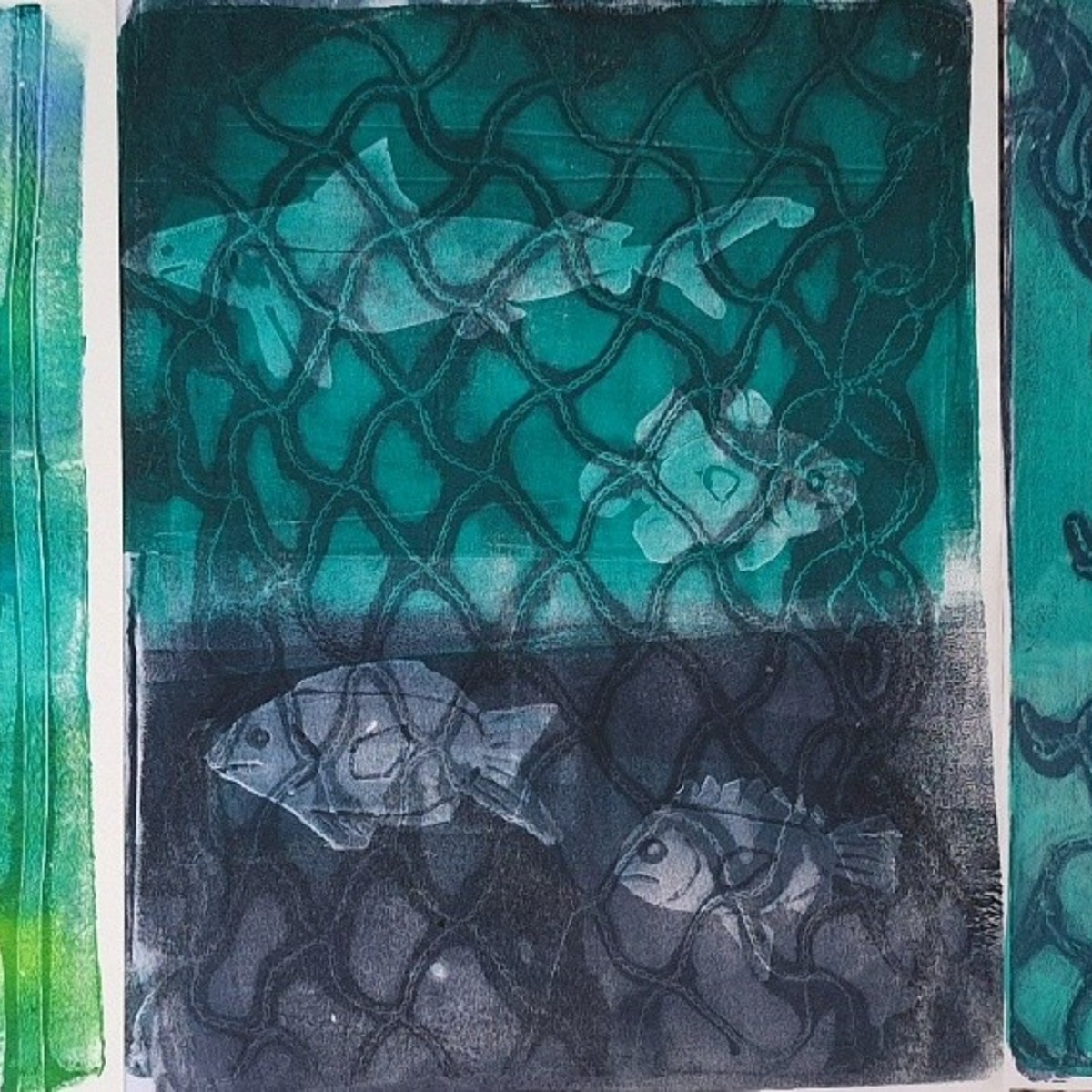 Image Artwork by Lynda Burke titled Threatened Fish.