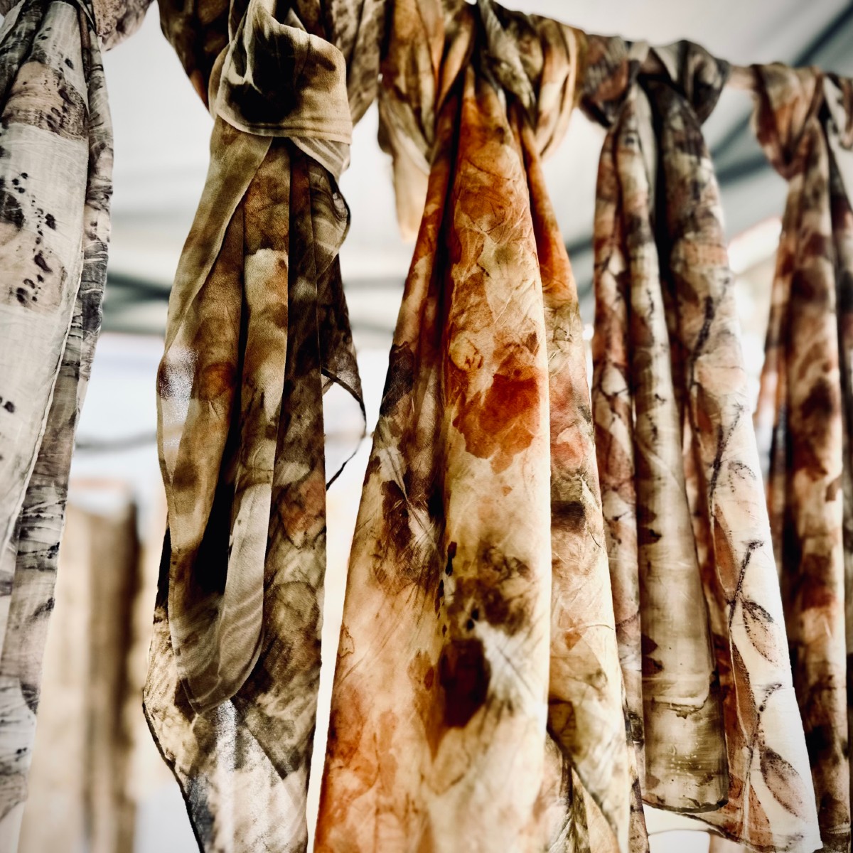 Image Botanical printed scarves.