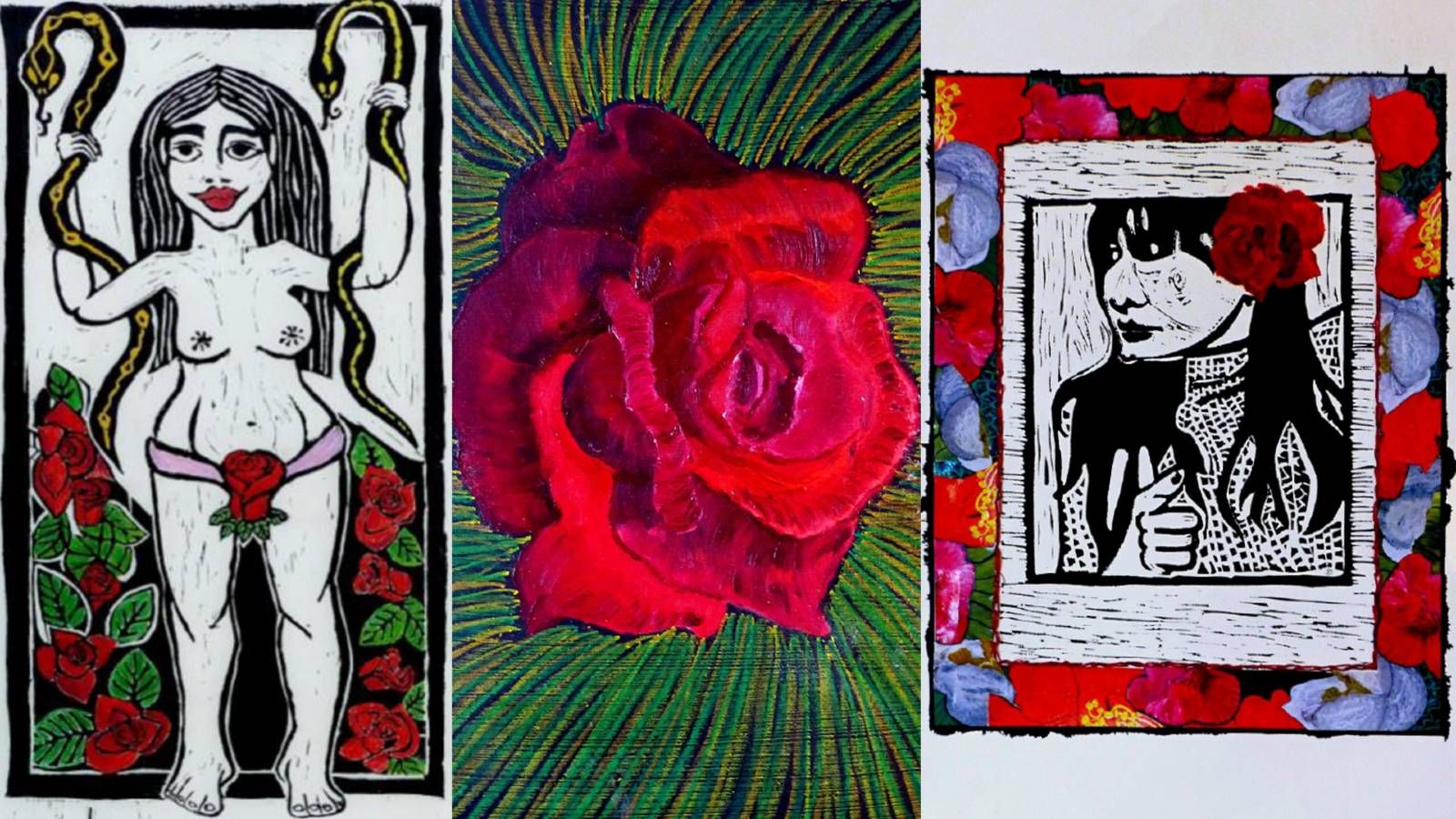 Compilation of three artworks by Janette Dadd banner image