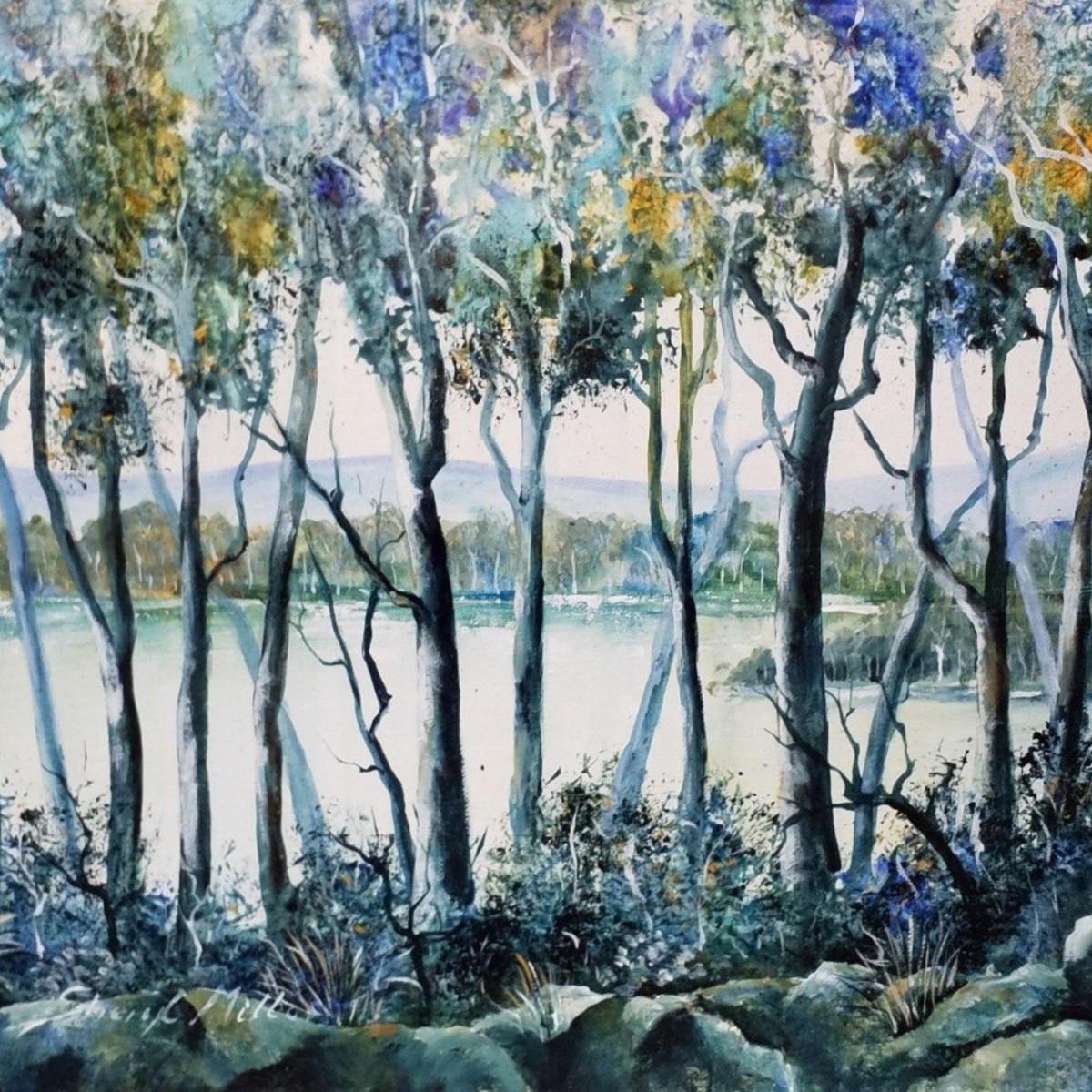 Image Artwork by Sheryl Miller titled Blue Lagoon.