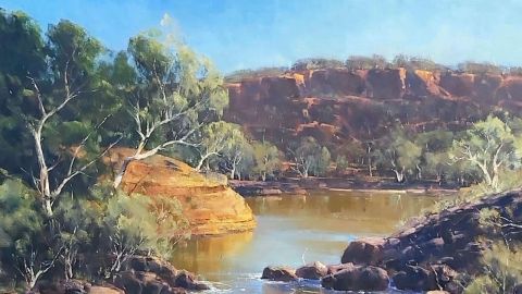 Artwork by John Sharman titled Murchison Gorge WA.