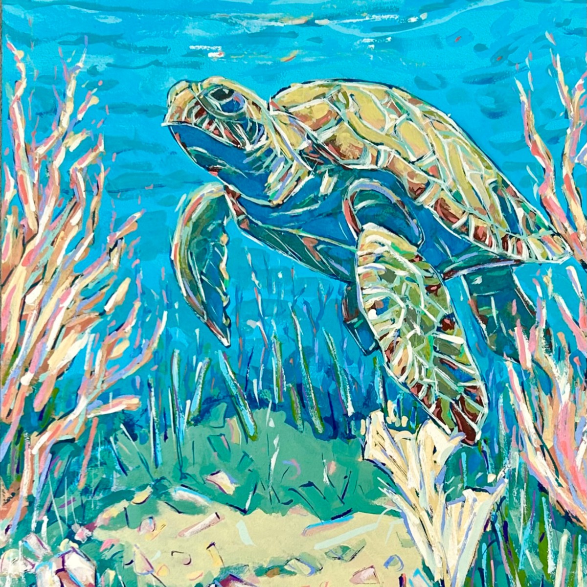 Image Artwork by Gary Kemp titled Slow Going. Detail.