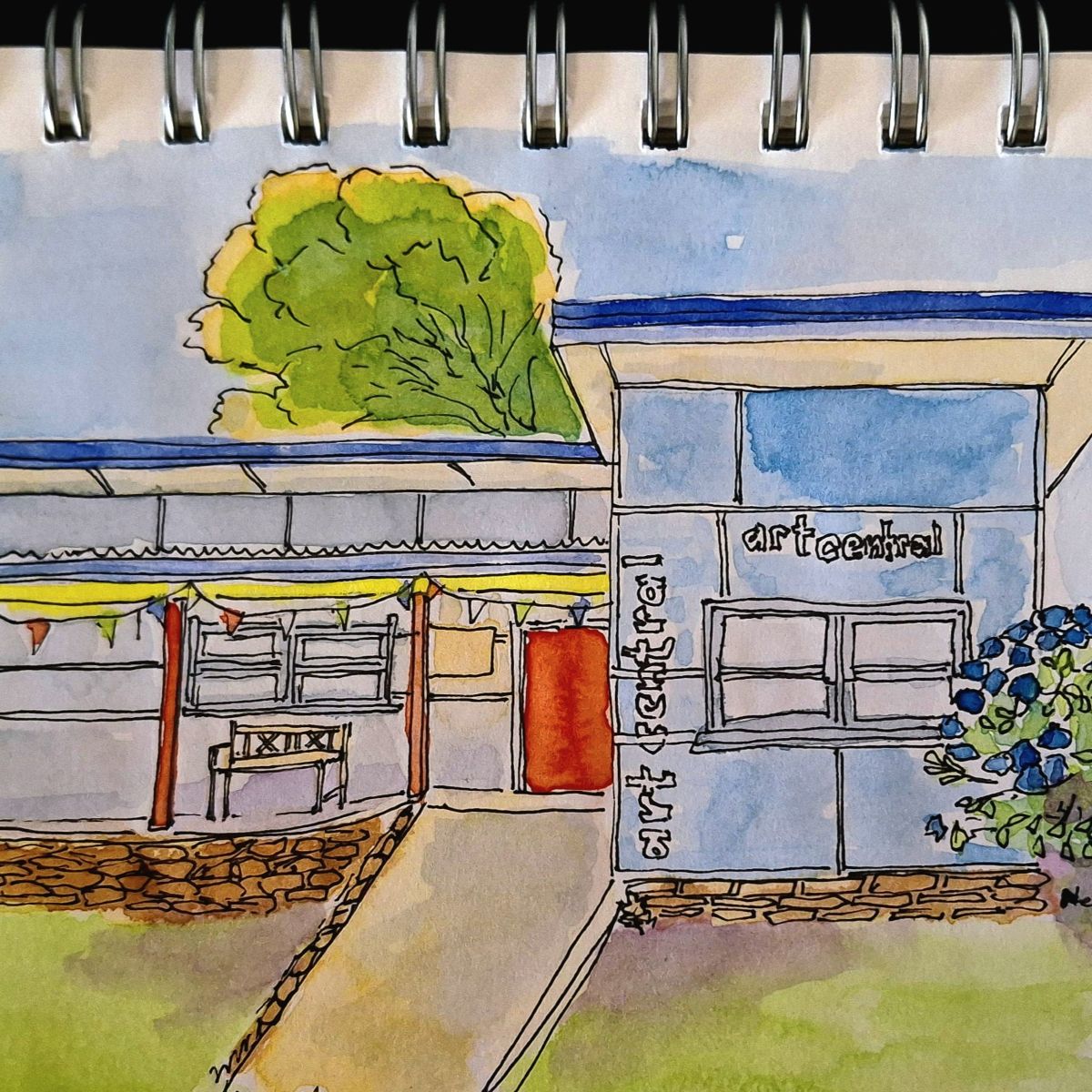 Image Nerrida Louttit_Art Central_ Ink pen and watercolour