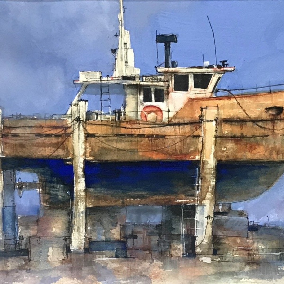Image Artwork by Fiona Parke titled On the slip.