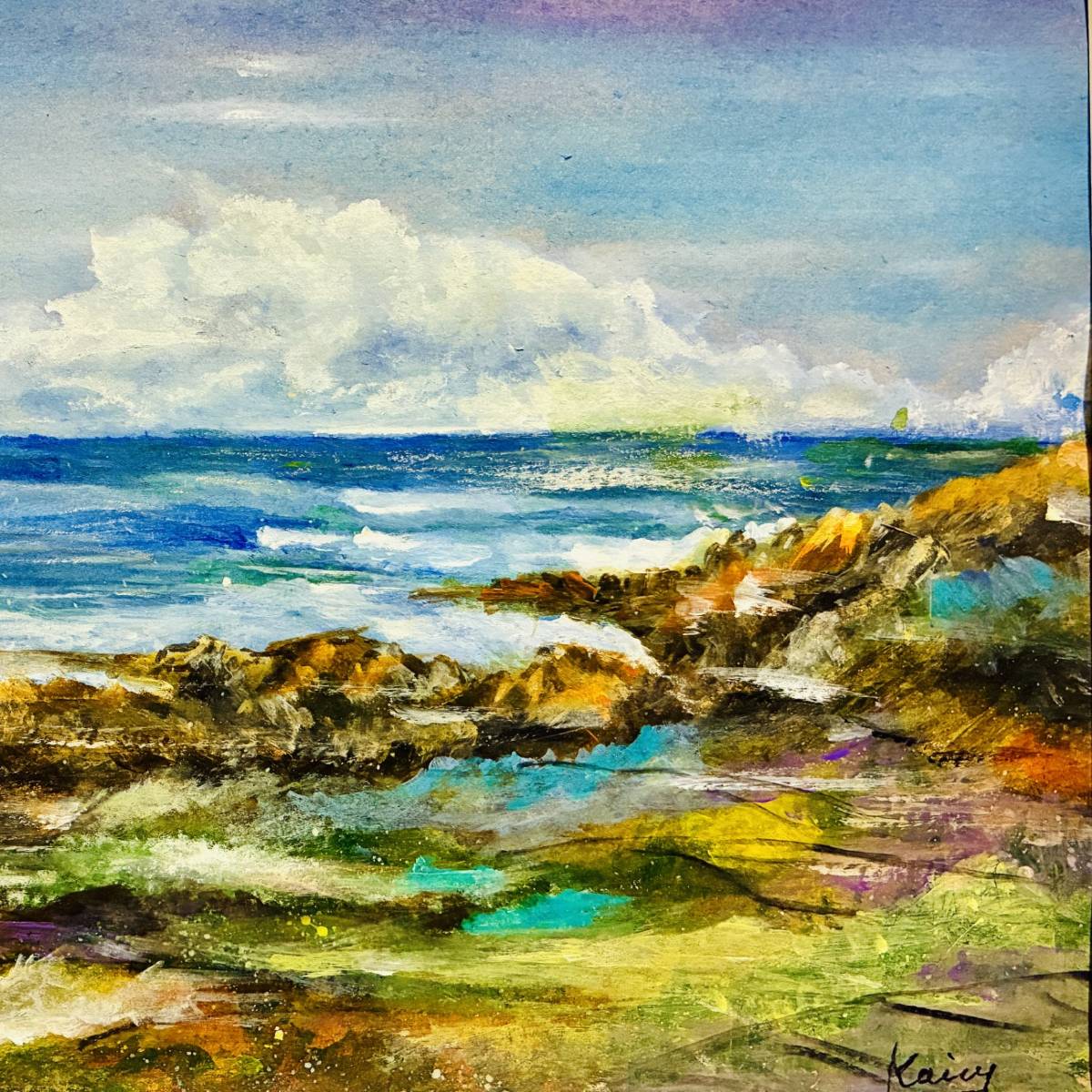 Image Artwork by Kaicy Chen titled Turbulent seashore. 