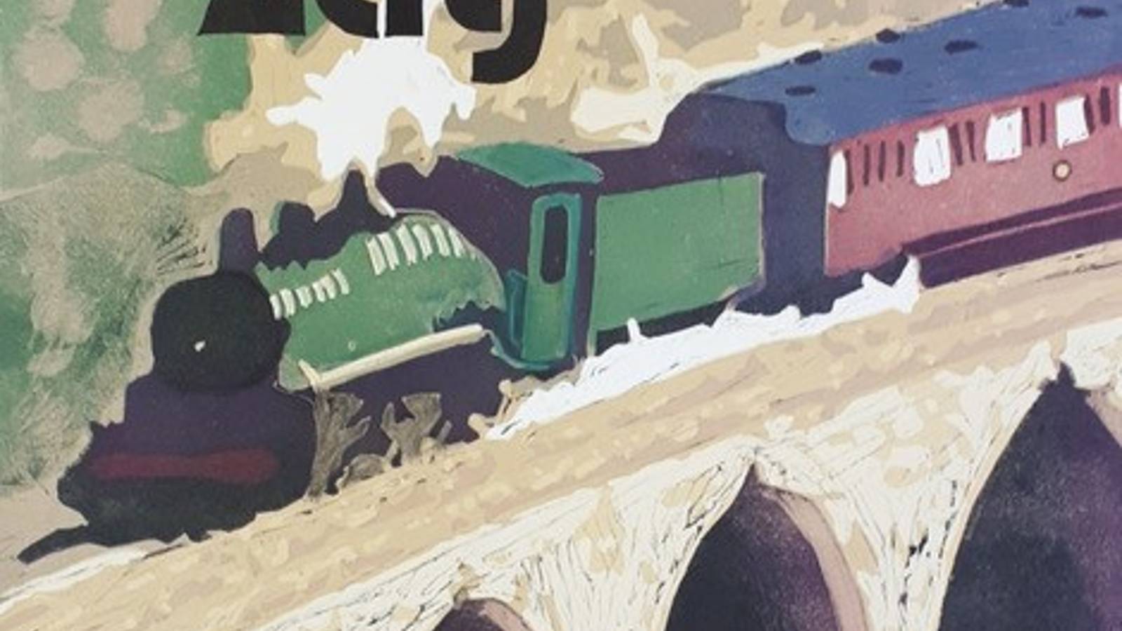 Image Artwork by Margaret Fegent titled Zig Zag Railway